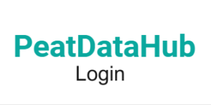 PeatDataHub login logo. Click here to access our Database log-in page